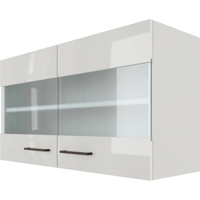 Flex-Well Kuchynská skrinka Lund horná presklená 100 x 54,8 x 32 cm