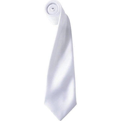 Premier Workwear Saténová kravata bílá