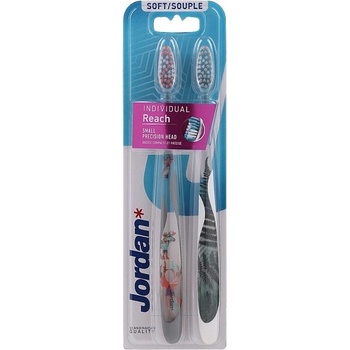 Jordan Individual Reach Комплект четки за зъби с дизайнерска малка глава, Soft, асортимент
