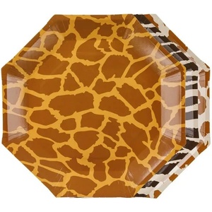 Party Deco Хартиени чинии Safari Spots (TPP115)