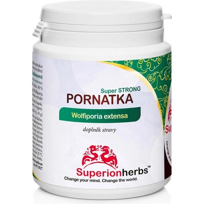 Superionherbs Pornatka kokosová, Wolfiporia extensa, Extrakt 40 % polysacharidů 90 kapsúl