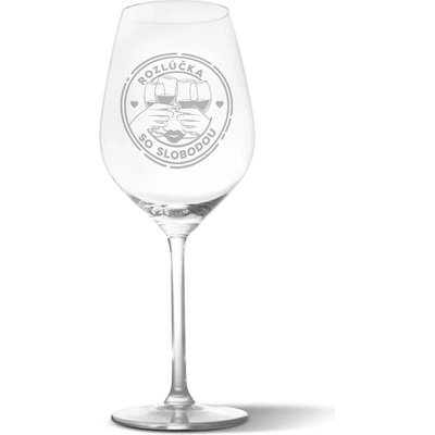 Sablio Pohár na víno Rozlúčka so slobodou 490 ml