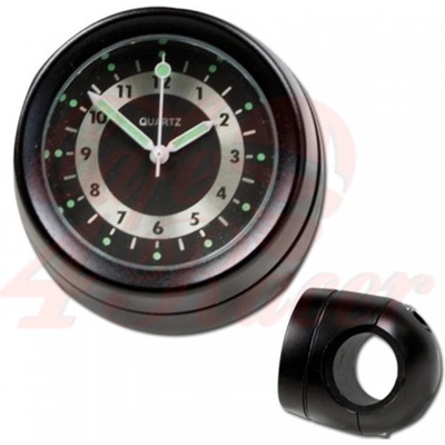 Hodiny na Řídítka "Quartz Clock" 7/8 + 1 palec černá | Zboží Auto