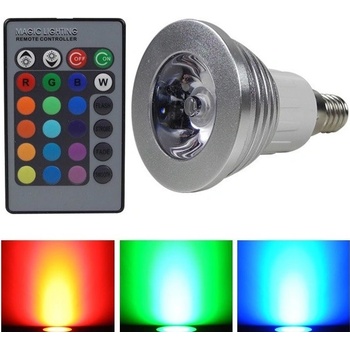 RGB LED žárovka E14 3W color set 3 ks