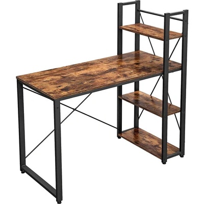 SONGMICS Vasagle Troy 120 cm s policami hnedý/čierny