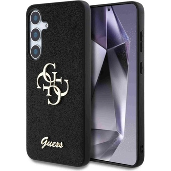 GUESS Гръб Guess за Samsung Galaxy S25, PU, Fixed Glitter 4G Metal Logo Case, Черен (3666339449421)
