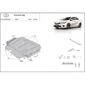 Scut Motor - Румъния Метална кора под двигател toyota corolla от 2008 до 2010 e15 (72323)