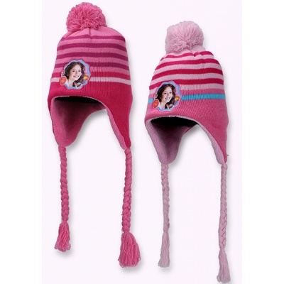 Setino zimní čepice s copánky Soy Luna růžová