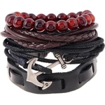 HARAHU Мъжки гривни VI-33178 Anchor - Черна KP33178
