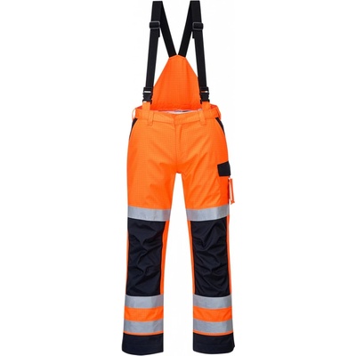 Portwest MV71 MODAFLAME RAIN MULTI NORM ARC Reflexné nohavice Fluorescenčno oranžová Námornícka modrá