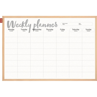 Memobe Týdenní plánovací tabule magnetická 90 x 60 cm – Zboží Živě