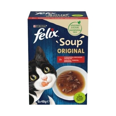 PURINA Felix Original Soup Time Box Beef, lamb, chcken 6 x 48 g