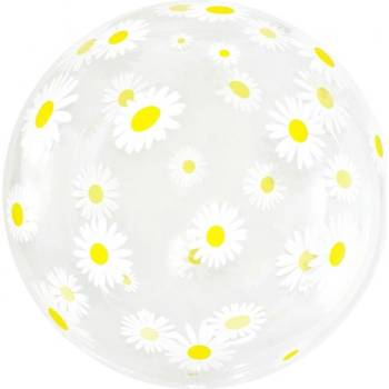GoDan Прозрачен Балон с Принт на Маргаритки