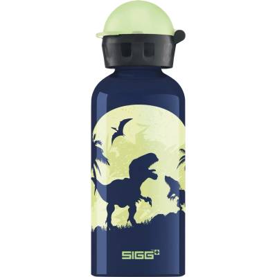 SIGG Детска бутилка за вода Sigg Kid's Aluminium Water bottle - Glow Moon Dinos - размер 0, 4 l (533-1019-0611)