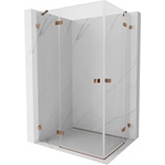 Mexen Lunar Duo лява отваряема душ кабина 95 x 85 см, прозрачно, розово злато - 834-095L-085P-60-00 (834-095L-085P-60-00)
