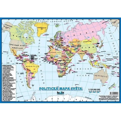 Ostatní Tabulka - Politická mapa světa A4 – Hledejceny.cz