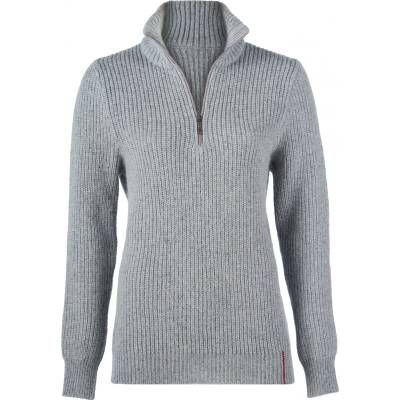 Engel Дамски вълнен пуловер Engel Women's Troyer Wool jumper - Kiesel - размер 46/48 (EU) (105-3583-0114)