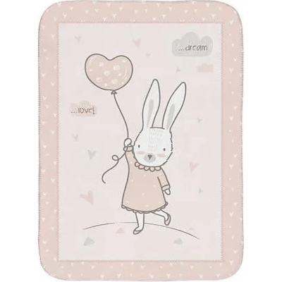 KikkaBoo Супер меко бебешко одеяло 110/140 см Rabbits in Love (31103020132)