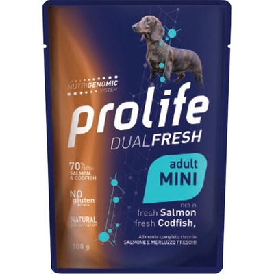 Zoodiaco Prolife Dog Dual Fresh Adult Mini Treska a losos 100 g