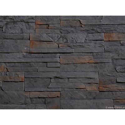 Stones Patan black 38,5 x 10 cm reliéfny PATANBK 0,46m²