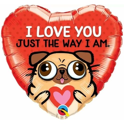 Lepaso Fóliový balónek 18 palcový QL HRT I Love You Just The Way I Am%