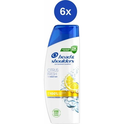Head & Shoulders šampón Citrus Fresh 6 x 250 ml