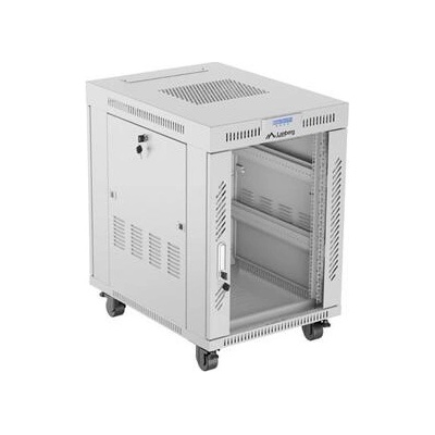 Lanberg Комуникационен шкаф, Lanberg rack cabinet 19" free-standing 15U/600x800 (flat pack) with glass door lcd grey v2 (FF01-6815-12SL)