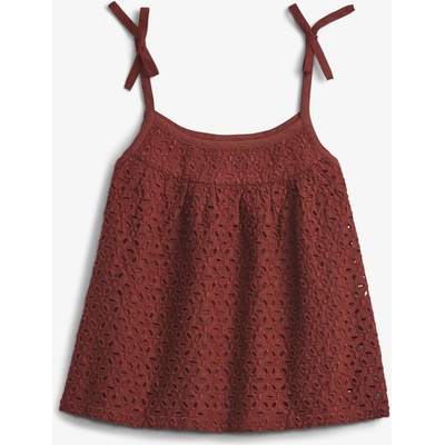 GAP Strappy Eyelet tílko červená