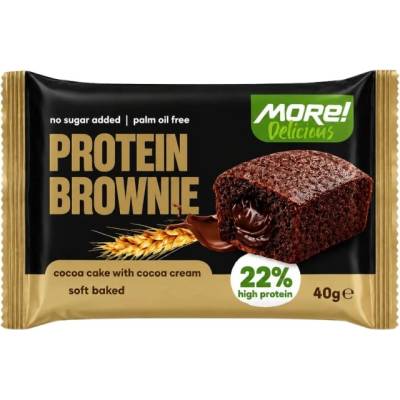 MHN | More Healthy Nutrition Protein Brownie with Zero Added Sugar | 22% High Protein [40 грама] Какаов кейк с крем