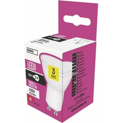Emos žiarovka LED CLS 4,5W GU10 neutrálna biela