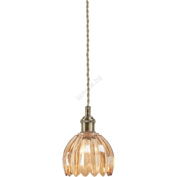 Markslöjd 109137 - Пендел на кабел GOTA 1xE14/40W/230V димно бежово/месинг (ML1613)