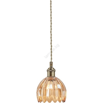 Markslöjd 109137 - Пендант на кабел GOTA 1xE14/40W/230V димчато бежово/месинг (ML1613)
