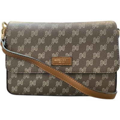 David Jones sportovně-elegantní crossbody taška CH21094 cognac hnědá