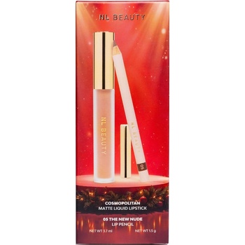 NL Beauty КОМПЛЕКТ NL BEAUTY Lip Kit Christmas Lip Pencil: 05 + Matte Lipstick Cosmopolitan Комплект дамски