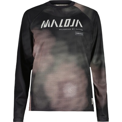 Maloja Дамска фланелка с дълъг ръкав за колоездене Maloja Women's FurculaM. Cycling jersey - Deep Black Bloom - размер XS (156-3043-0111)