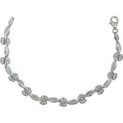 Infinitysilver stříbrný náramek vlnky se zirkony 4660218