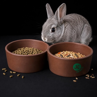 JK ANIMALS Keramická dvojmiska pro králíky 2×15 cm – Sleviste.cz