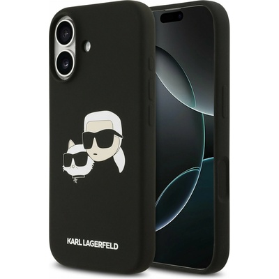 KARL LAGERFELD Liquid Silicone Double Heads MagSafe Задний Чехол для iPhone 17 Black Karl Lagerfeld | Cheren | МЪЖЕ | UNI