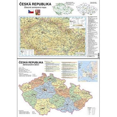 ČR zemepisná+administratívna mapa A3