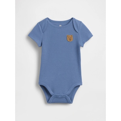 GAP Baby body Brannan Bear s vaflovým vzorem Tmavě modrá