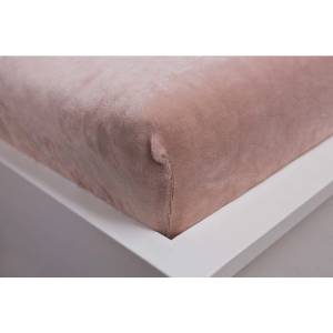 Jerry Fabrics Кафяв разтеглив чаршаф от микроплюш 90x200 cm - Jerry Fabrics (8592753034996)