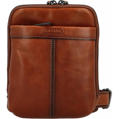 Katana Pánska kožená crossbody hnedá Sillke hnedá