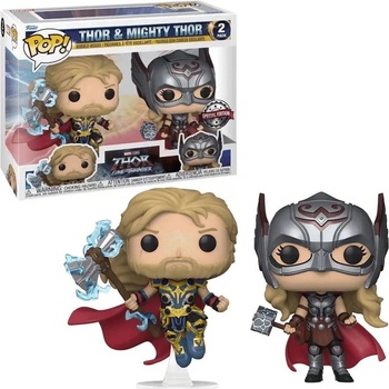 Funko Pop! Marvel Thor Love and Thunder Thor and Mighty Thor 2 Pack Special Edition