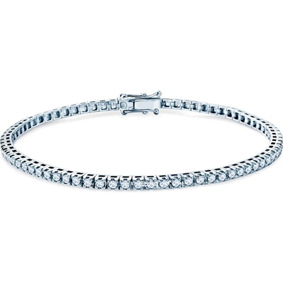 SAVICKI Тенис гривна Luminy 2, 3 мм: бяло злато, бели сапфири