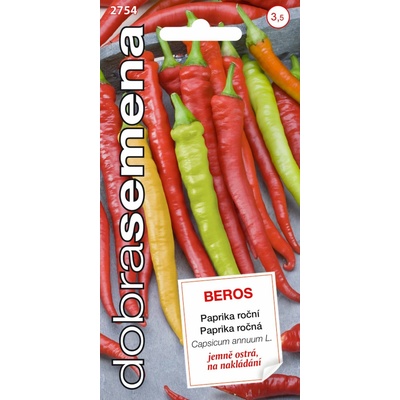 Dobrá semená Paprika zeleninová baraní roh - Beros, mierne ostrý 0,6g