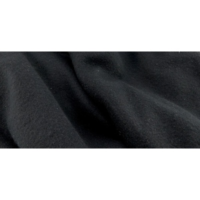 Fleece hladký - čierna - šírka 150 cm