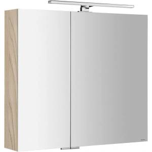 SAPHO Mirró - Огледален шкаф с LED осветление 80x70x16 см, 2 врати, явор „Бардини MC080-0013 (MC080-0013)