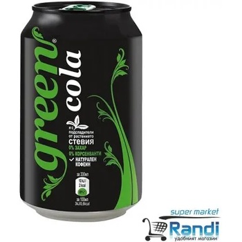 Image 1 of Green Cola Газирана напитка Green Cola кен 330мл
