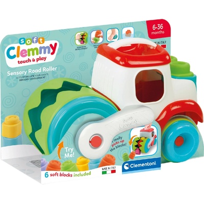 Clemmy baby - Stavebný stroj, senzorický valec s mäkkými kockami