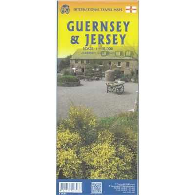 mapa Jersey, Guernsey, Alderney, Sark 1:18 t. ITM voděodolná